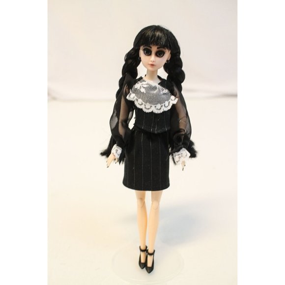 Custom Wednesday Addams Repaint Doll OOAK - Picture 8 of 8